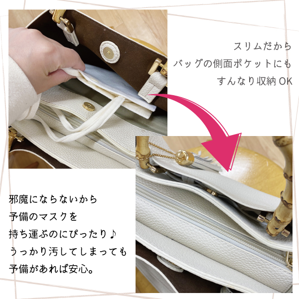 バッグに入れて持ち運べるコンパクトなマスクケース バッグに入れて持ち運べるコンパクトなマスクケース