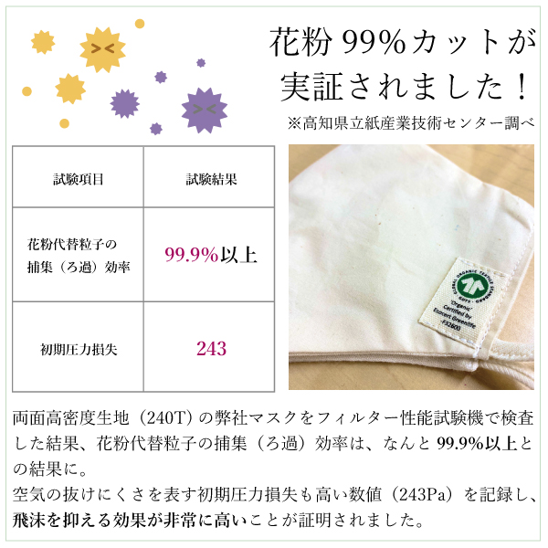 花粉99%カット 花粉99%カット