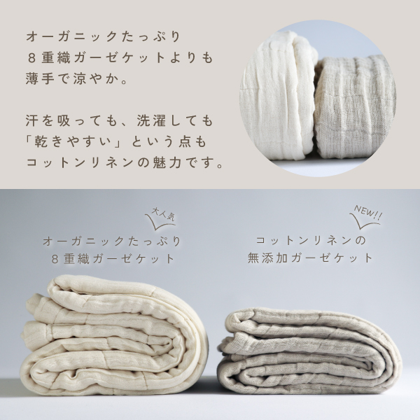 2タイプのガーゼケットの違い 2タイプのガーゼケットの違い