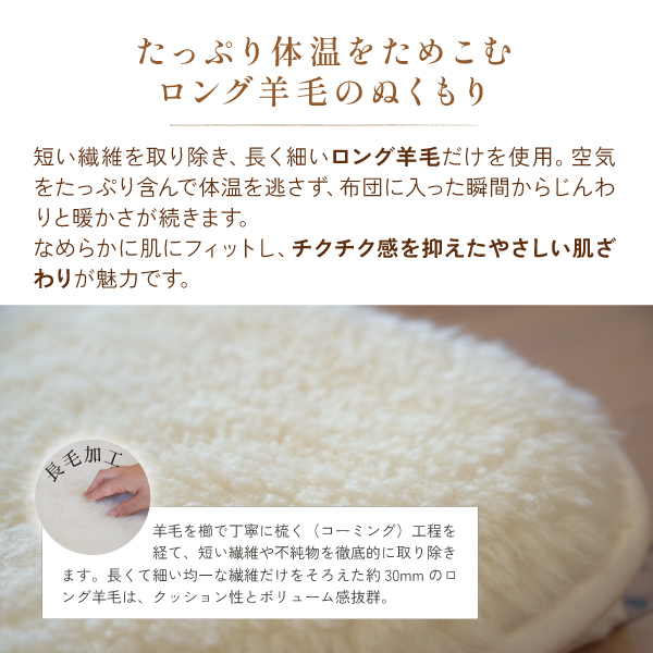 ぬくもりウールの洗える敷毛布